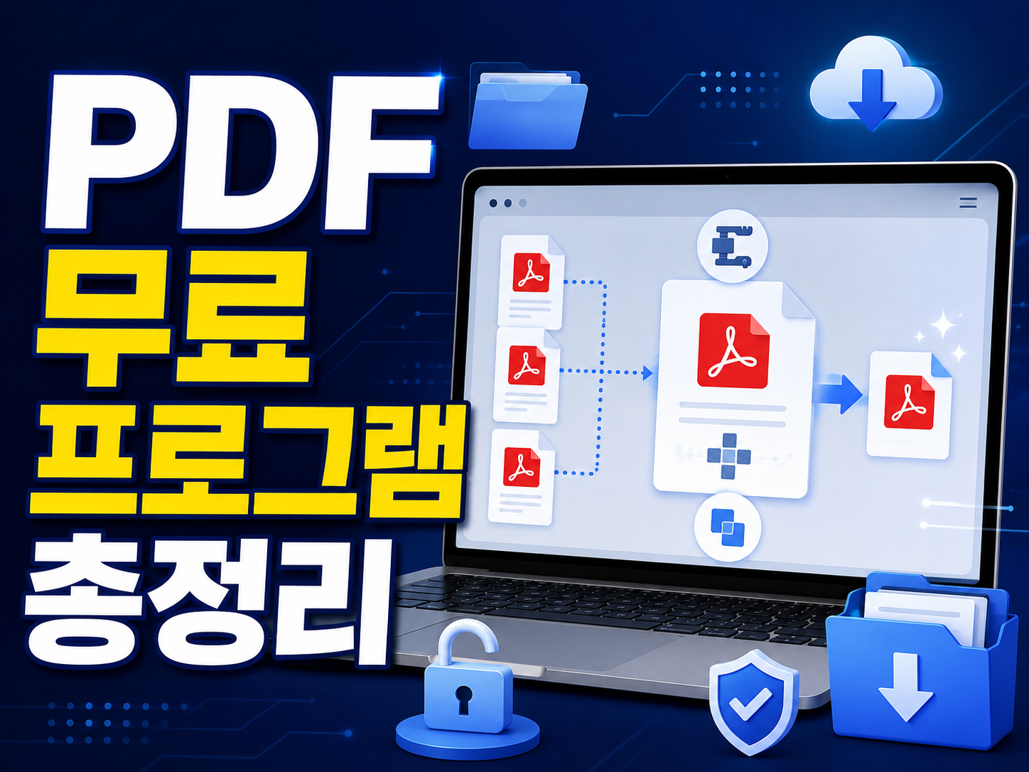 PDF 무료 편집·합치기·용량 줄이기 완벽 가이드 (2026) — 프로그램 설치부터 암호 해제까지