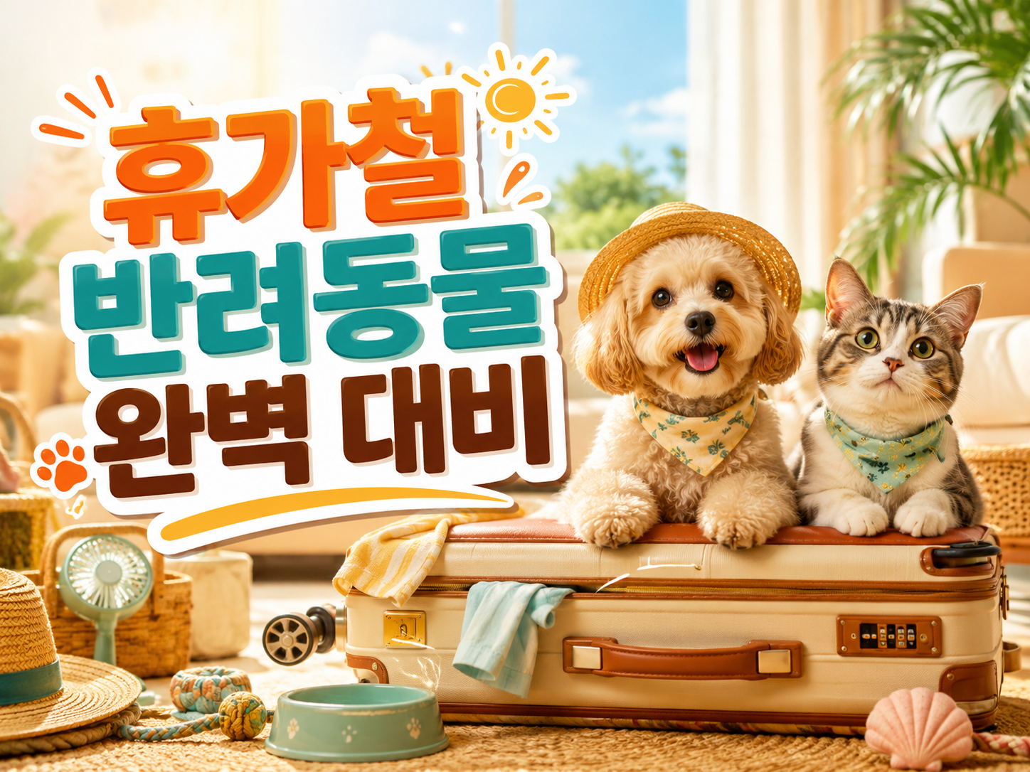 2026 휴가철 강아지·고양이 맡기기 총정리: 애견호텔, 펫시터, 동반여행 비용 및 규정