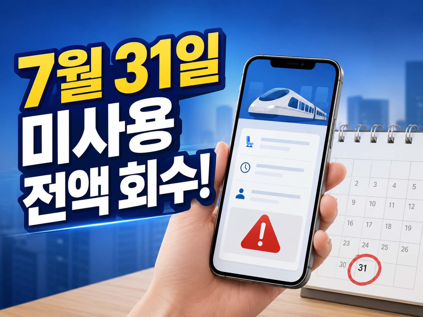 청년문화예술패스 7월 31일 회수 경고 스마트폰 앱 화면