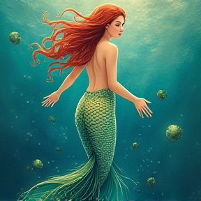 Merielle, the mermaid, heart of the sea,