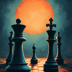 The chess kings, and that pawn