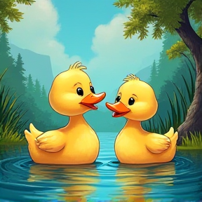 little ducks cartoon 