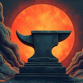 Anvil of metal