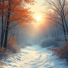 Autumn snow