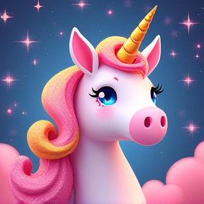 Pink Glitter Unicorn