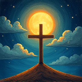 The cross, moon and star  