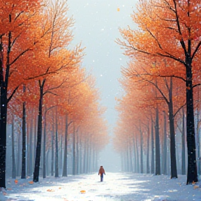 Autumn snow