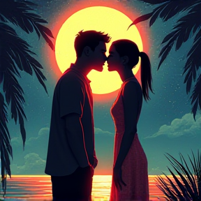 Summer night kiss