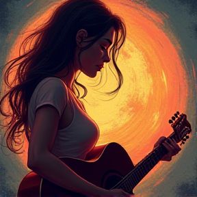 Woman Smoky Voice Guitar