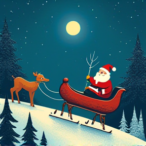 Moonlit Santa