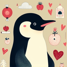 Eri liebt Pinguine und Sticker