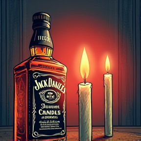 Jack Daniels und Kerzen