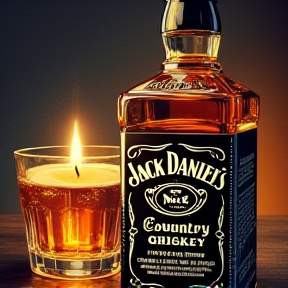 Mit Country-Musik Jack Daniel's im Kerzenschein trinken