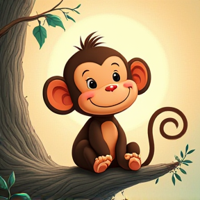 kids cartoon monkey