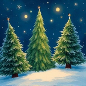 Five Little Christmas Trees