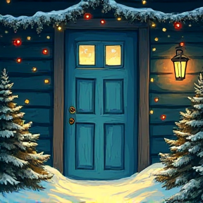 Open the door to christmas