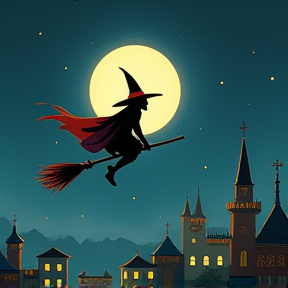 Witch's Midnight Flight