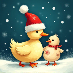 Ducky Christmas in a Snowy Hatland