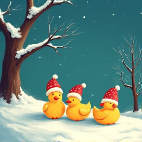 Ducky Christmas in a Snowy Hatland