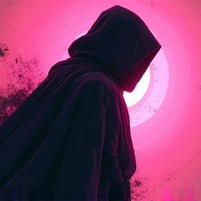 Black Cloak and Pink Aura