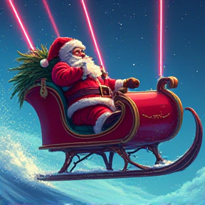 Laser Christmas on the Sleigh