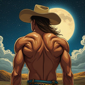 Cowboy in the Moonlight