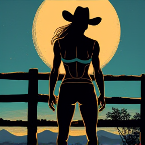 Cowboy in the Moonlight