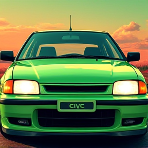 Green Civic Burnouts