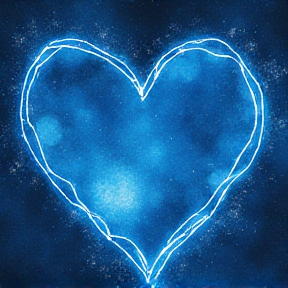 Blue Painted Heart