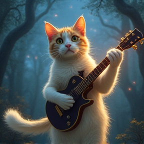 classical guitar, ethereal My cat