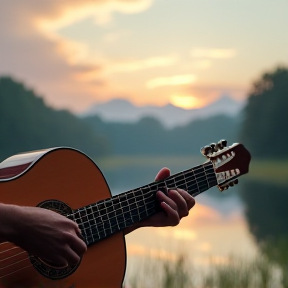 classical guitar, ethereal My cat