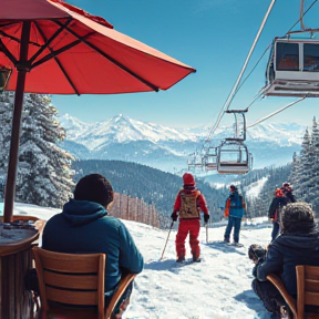 Hüttenparty im Schnee