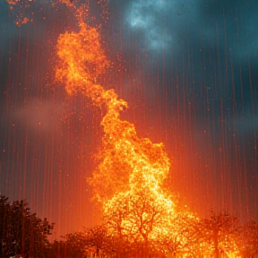 Fire rain