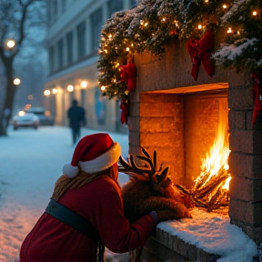 Reindeer and Mrs. Claus