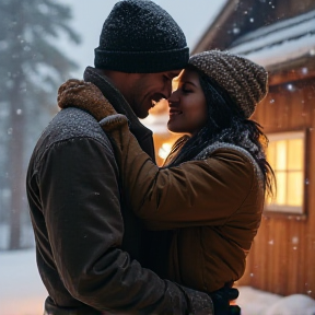 Emma and Dennis in the Snow