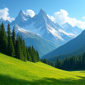 Snowy Mountain Tops