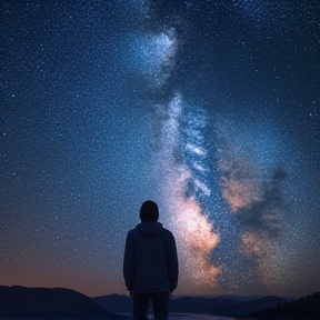 Les étoiles dispersées dans le ciel nocturne