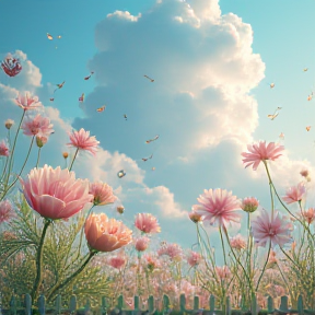 Clouds and Flowers