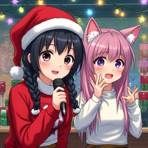 Tomura and Cat Girls Battle for Christmas