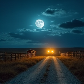 Back road moonlight