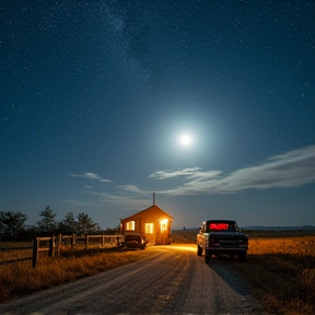 Back Road moonlight