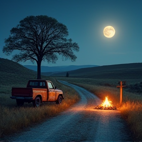 Back Road moonlight 