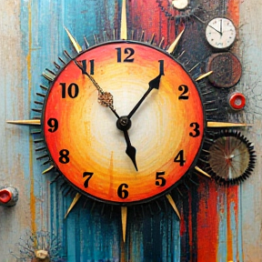 painted clock