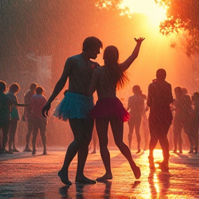 Dancing in the rain