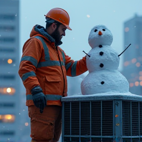 Rooftop Snowman Christmas