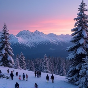 Snowy Echo Lake