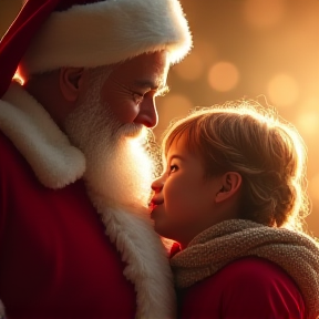 Santa Claus le dio un beso a mamá