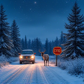 Antonio Got Ran Over by Bubba the Reindeer at CVTC Late on a Cold Winter’s Night