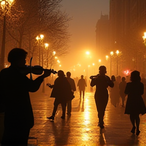 Sous la Lueur des Lampadaires