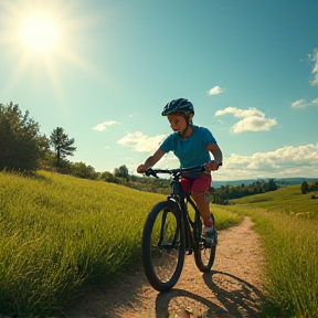 Bicycle down thr hill